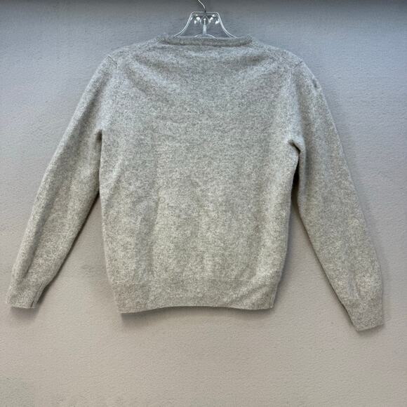 J. Crew Sweater Women's M Light Grey 100% Cashmere CNO3 Winter Preppy EUC - Picture 2 of 7